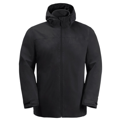 Jack Wolfskin Winterjacke Taubenberg 3in1 (wasser- und winddicht, Fleece-Innenjacke) schwarz Herren
